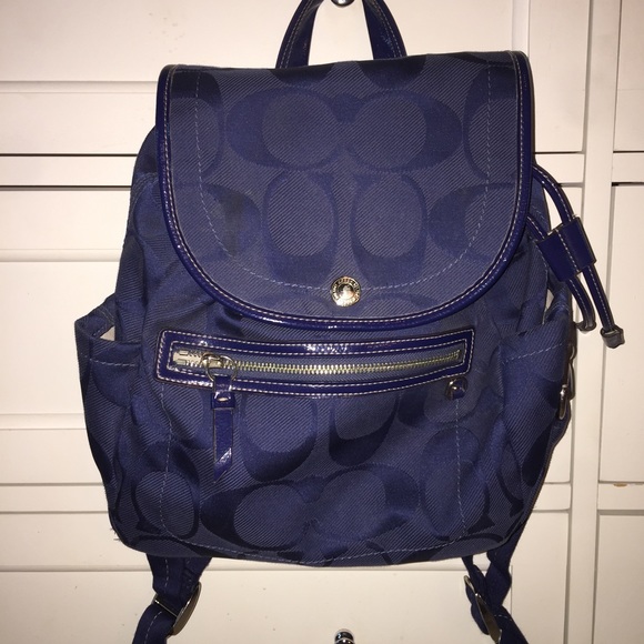 Coach Navy Blue Backpack