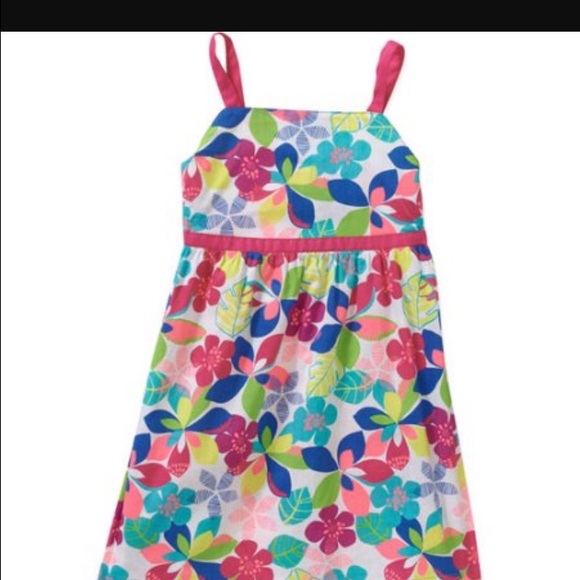 Healthtex floral open back dress
