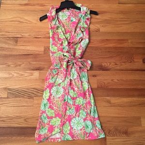 Lilly Pulitzer floral wrap dress