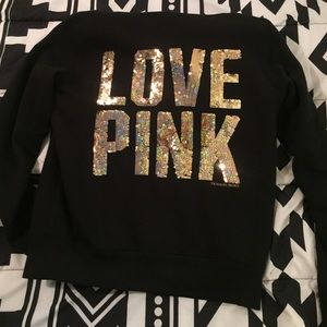 PINK Sequined Fur Lined Jacket
