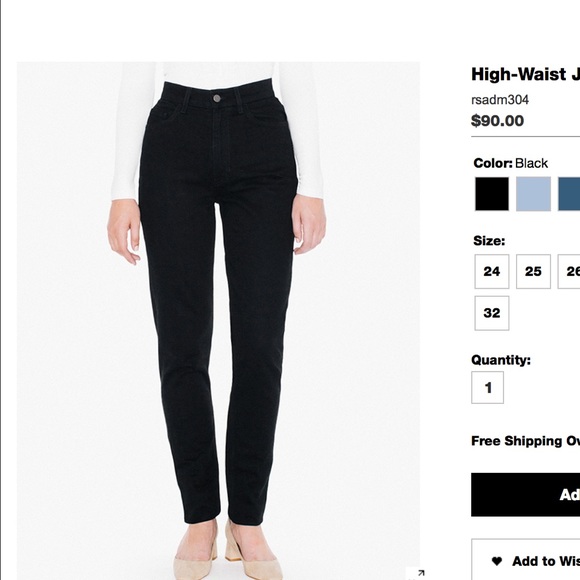 NWT American Apparel High-Waist Jean size 28