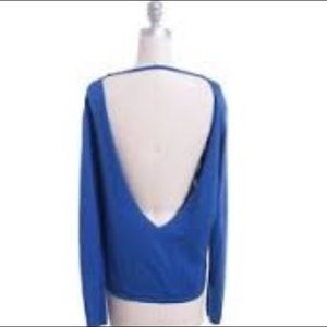 Maje blue backless top