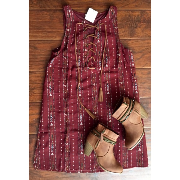 Tribal Print Dress - Picture 1 of 3