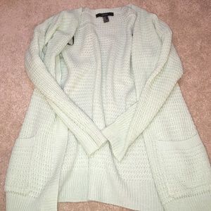 Mint green sweater cardigan