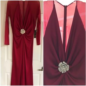 Nicole Batki Red Evening Gown