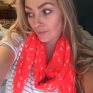 Hot pink scarf