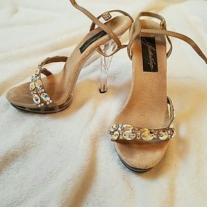 Sparkly prom or beauty pageant heels