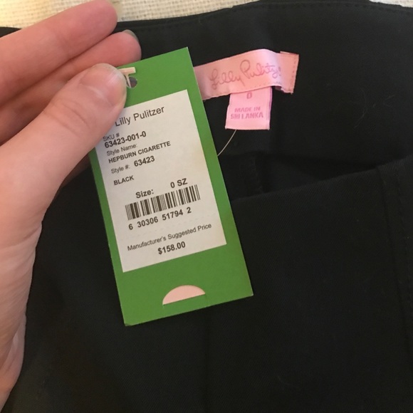 Black Lilly Pulitzer slacks - Picture 3 of 4