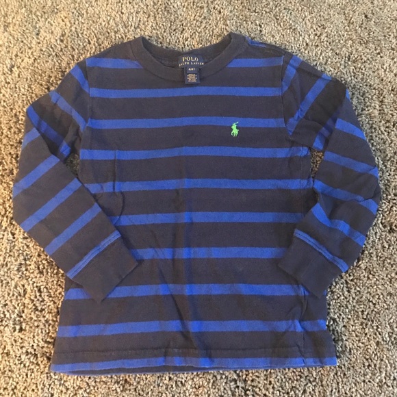 Blue striped Polo Long sleeves tee
