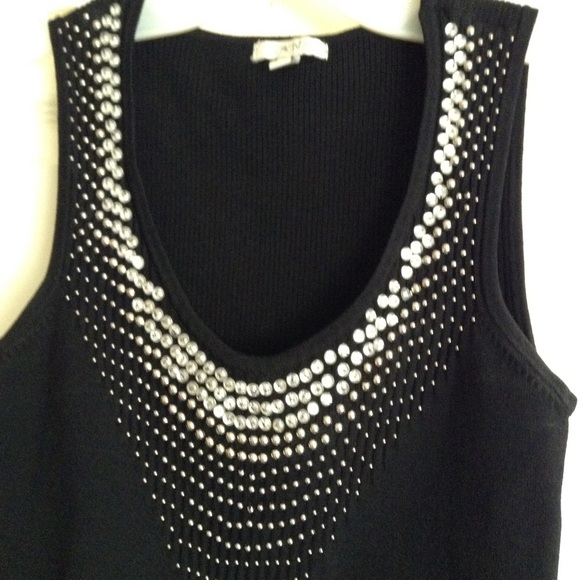Cache Tops - Cache Black Embellished Top Cache Tops - Cache Black Embellished Top
