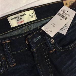 ABERCROMBIE KIDS JEANS STRAIGHT LEG STRETCH DARK