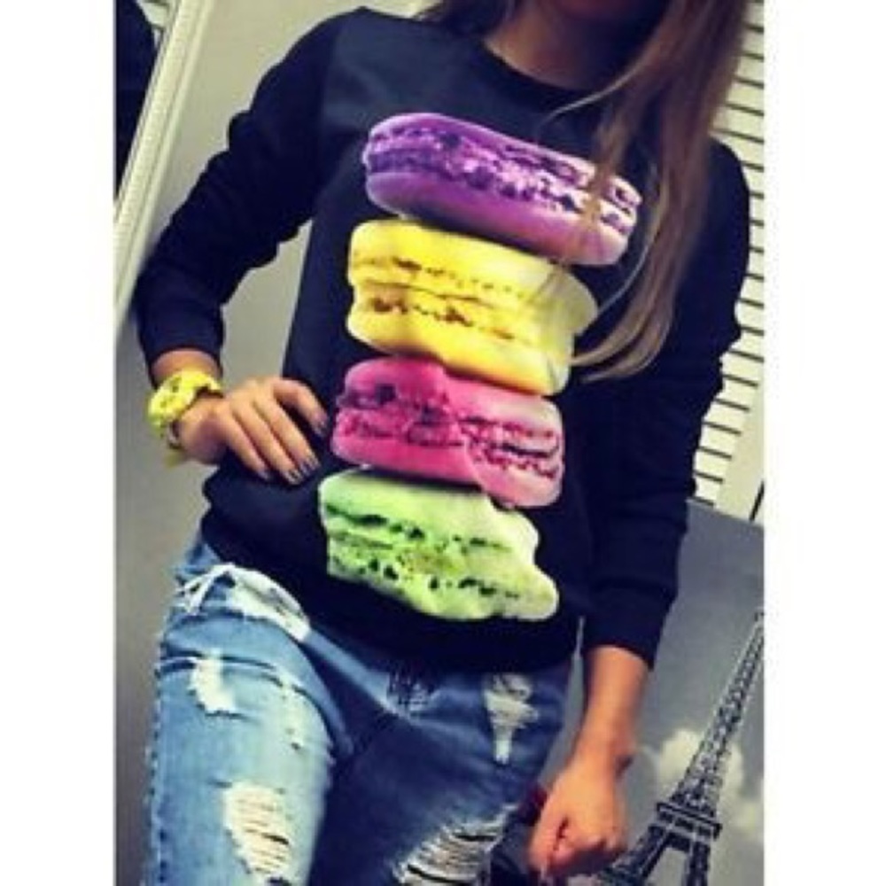 Macarons pattern sweatshirt