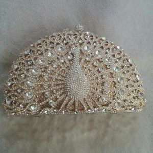 Peacock Crystal clutch