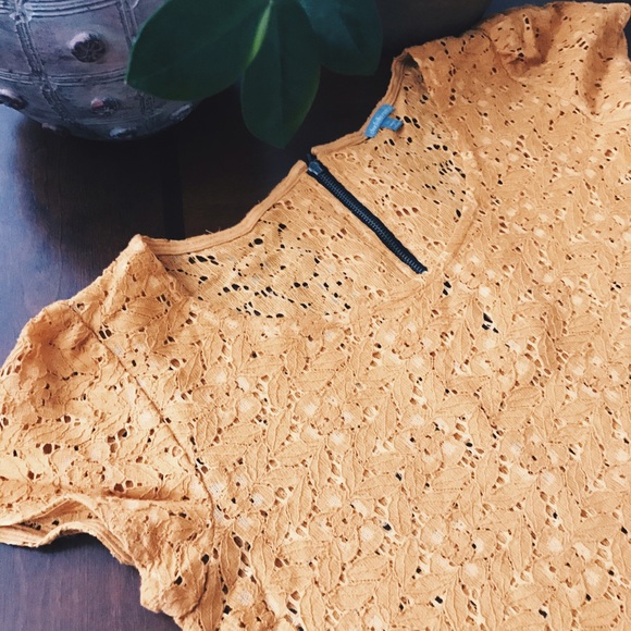 Yellow Lace Top
