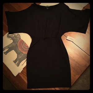NWT--Black shoulderless bodycon dress