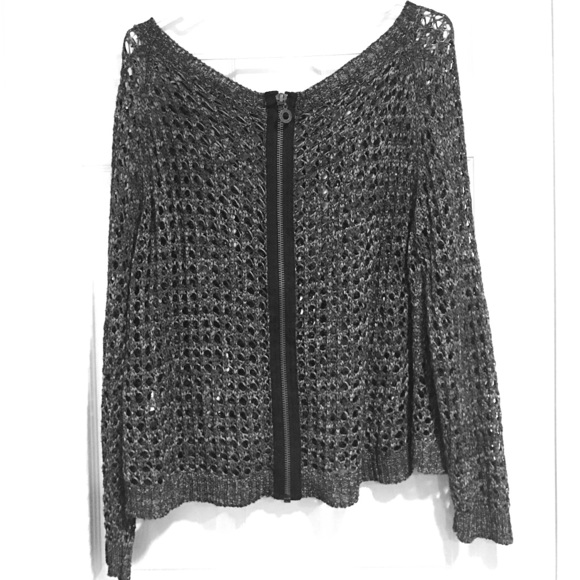Slouchy zipper back sweater 🤐