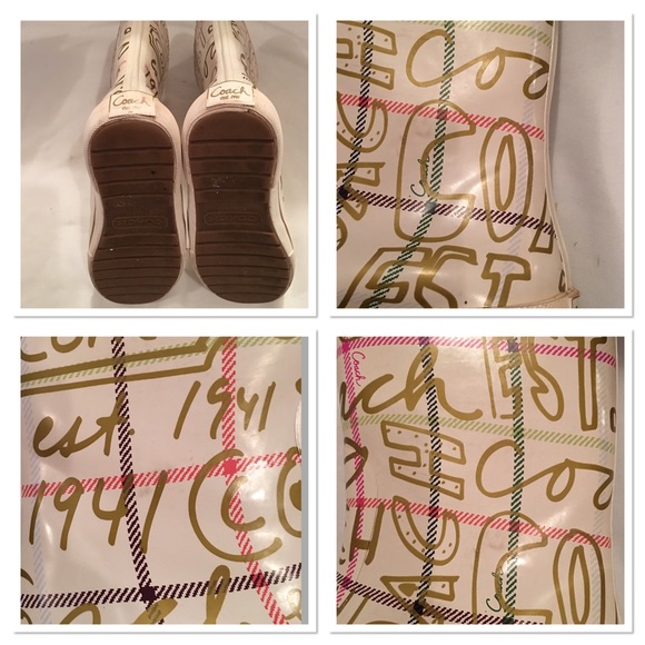 ❗️SOLD❗️White Coach Logo rain boots - Picture 4 of 4