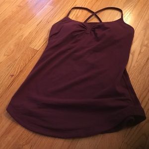 Lululemon size 8 maroon cris cross back tank