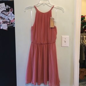 Soft rose pink summer dress