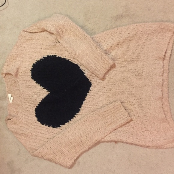 Heart knit sweater