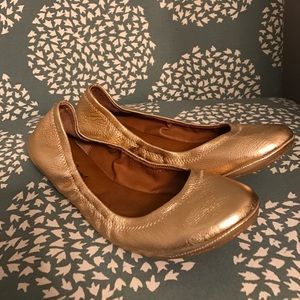 Lucky Brand Gold Ballet Flats
