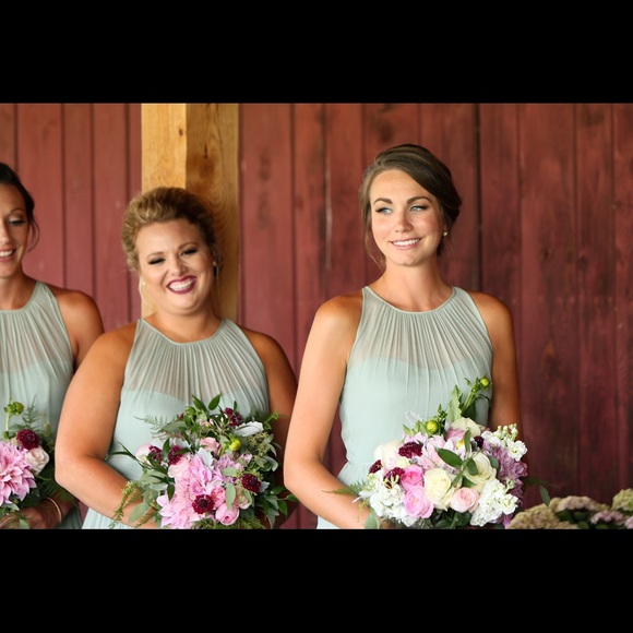 J Crew Megan Silk Chiffon dress in Dusty Shale