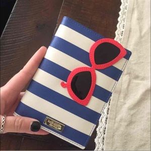 Kate spade striped passport cover/holder