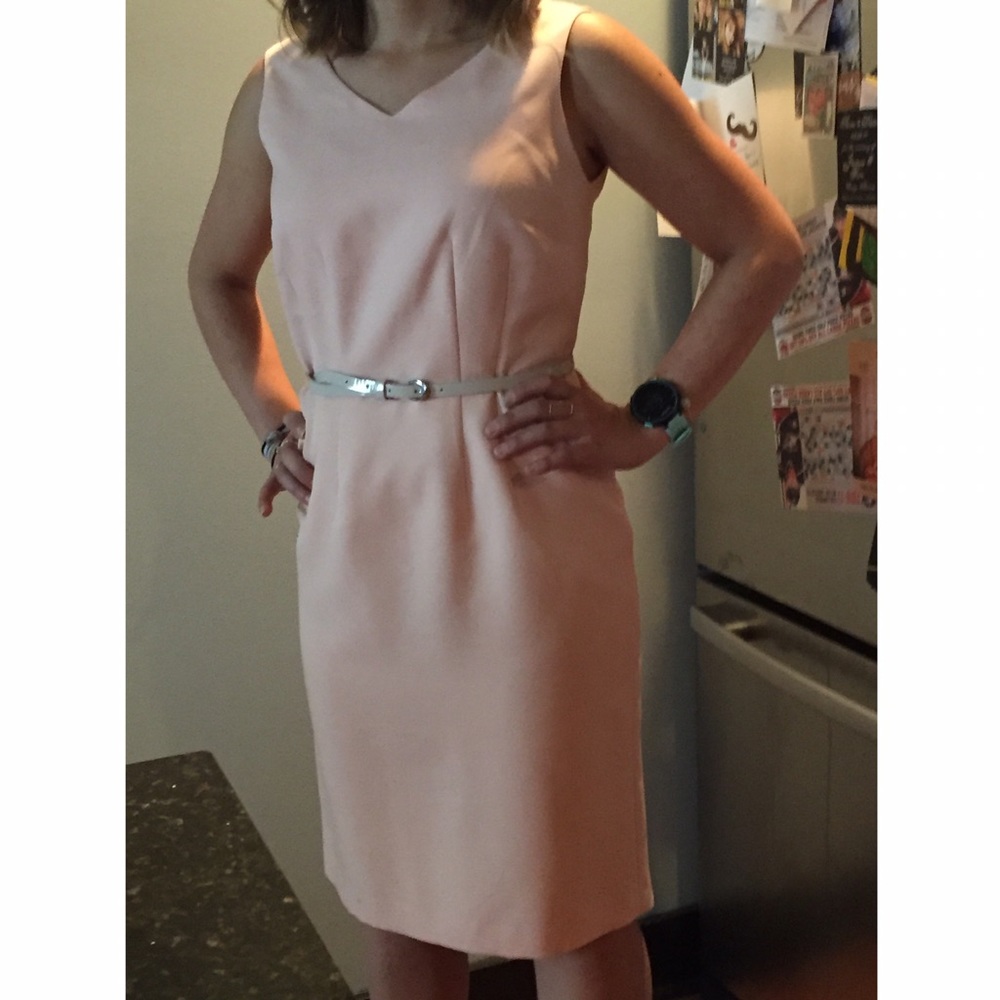 Blush knee length dress - never been worn!