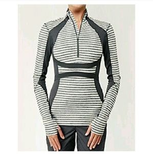 Lululemon half zip striped pullover