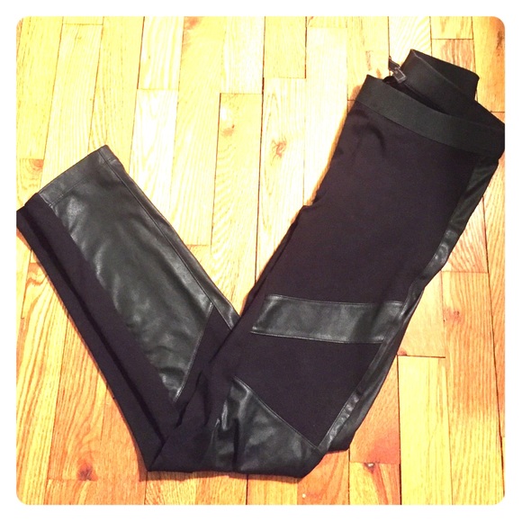 BCBGMaxAzria Pants - BCBG MAXAZRIA pleather/leggings