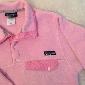 Pink Patagonia Synchilla snap, xs women