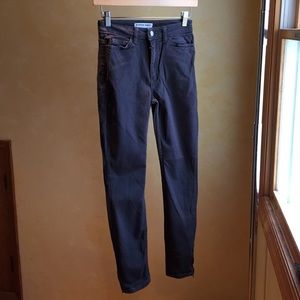 American Apparel High Waisted Dark Grey Jeans