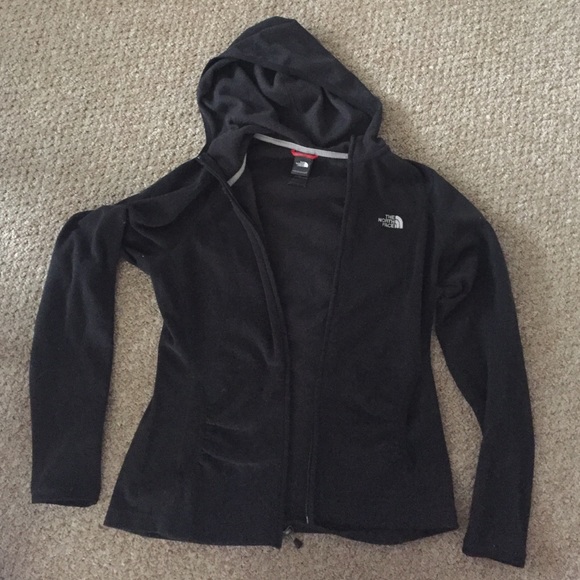 Black Northface zip up Hoodie