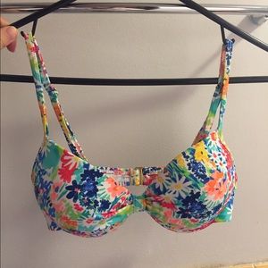 Macy's Bikini Floral Top B 32-34
