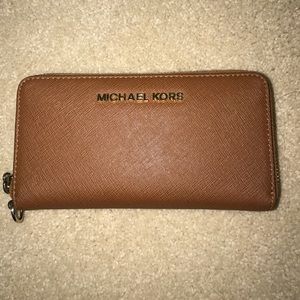 MICHAEL KORS Brown Leather Wallet