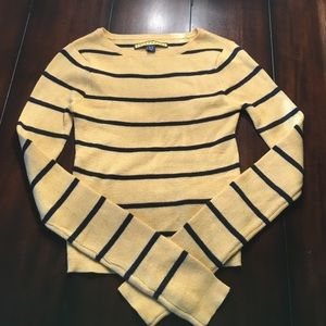 Yellow and blue sweater