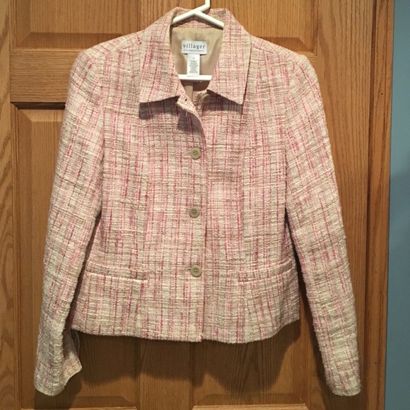 Pink Woven Blazer