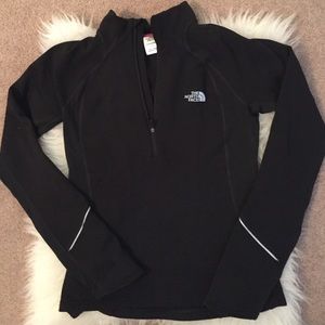 Black North Face 1/4 zip Workout Running Shirt