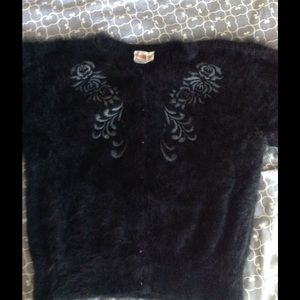 FLASH SALE 😍 Angora wool cardigan, black/silver