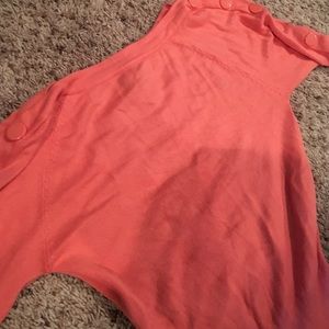 Coral buttoned sweater