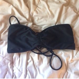 RVCA black strapless top bikini top