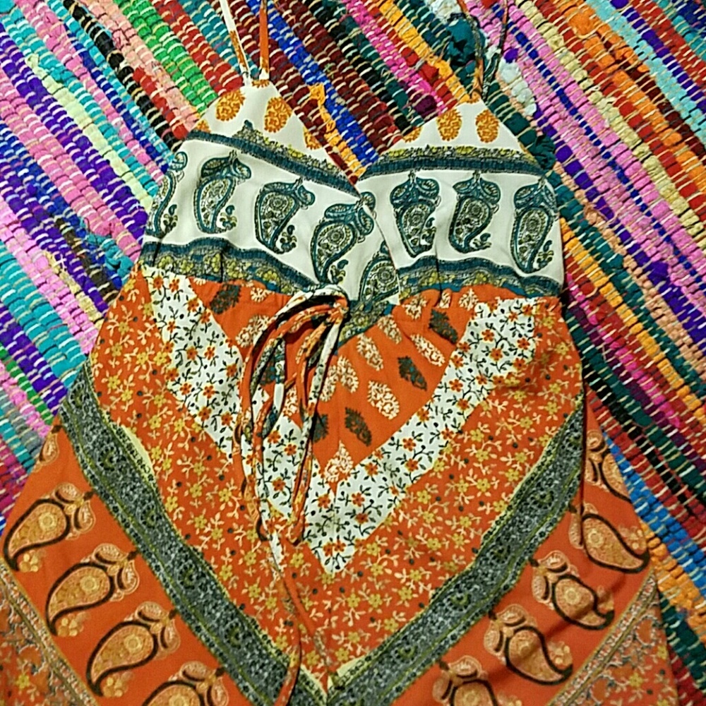 Paisley Boho Maxi Dress