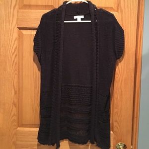 Navy and Copper Short Sleeve Sweater