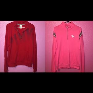 2 VS PINK Half-zips