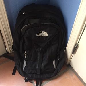 Black North Face Surge Heavy Duty backpack
