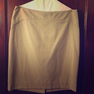 Tan pencil skirt