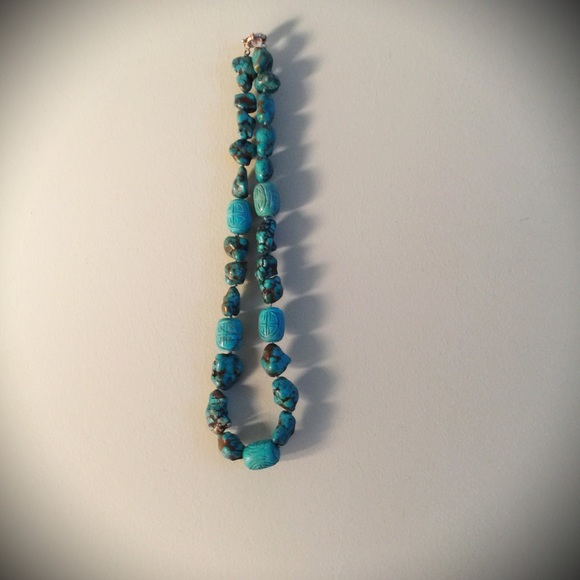 Genuine Turquoise Nugget Necklace