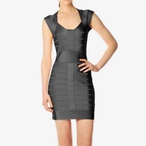 French connection, body con ribbon dress