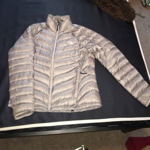 Silver North Face Coat