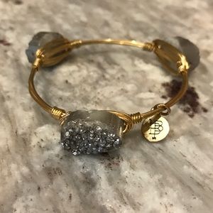 Silver geo Bourbon & Bowetie Bangle